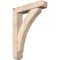 Ekena Millwork Thorton Craftsman Smooth Bracket w/ Offset Brace, Douglas Fir, 5 1/2"W x 24"D x 32"H BKT0604X24X32THR04SDF - alternate 1